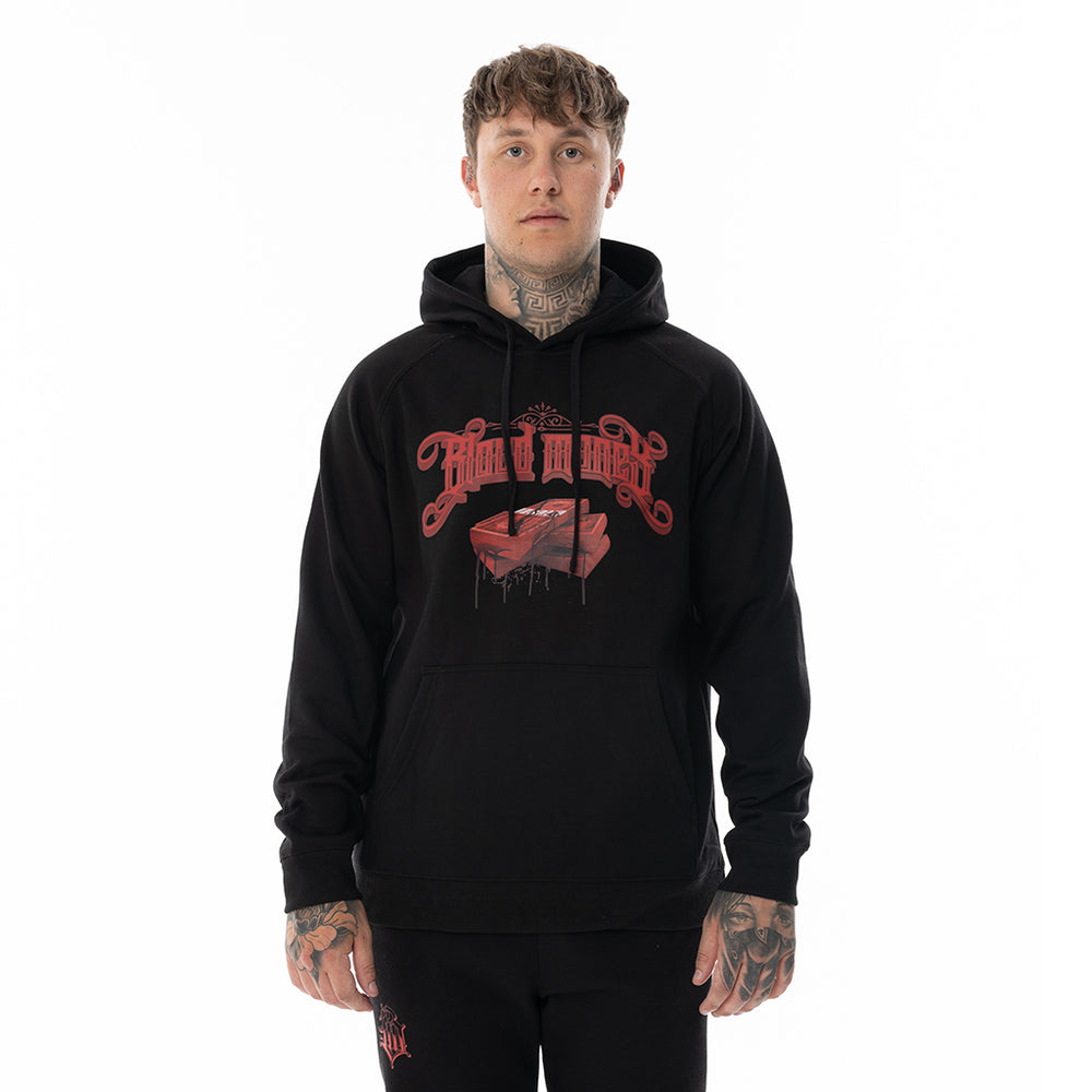 Load image into Gallery viewer, BLACK BLOOD MONEY HOODIE