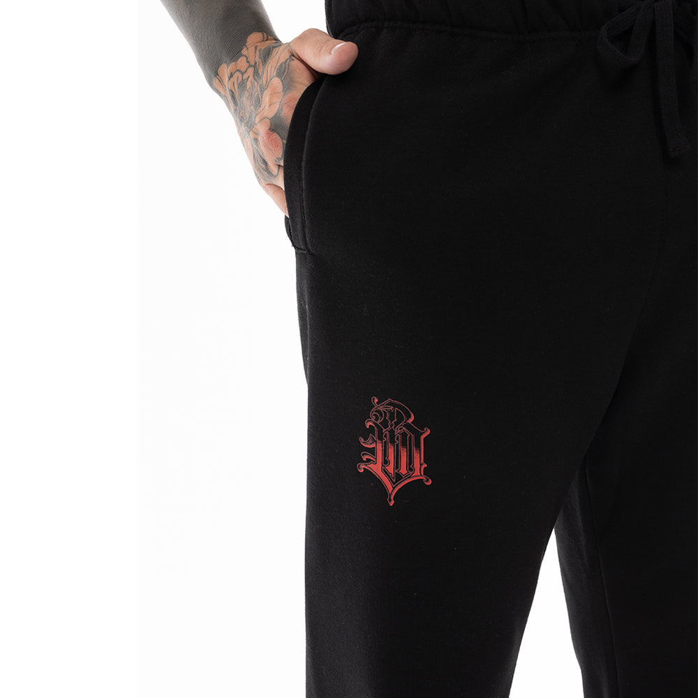 Load image into Gallery viewer, BLACK BLOOD MONEY TRACK PANTS