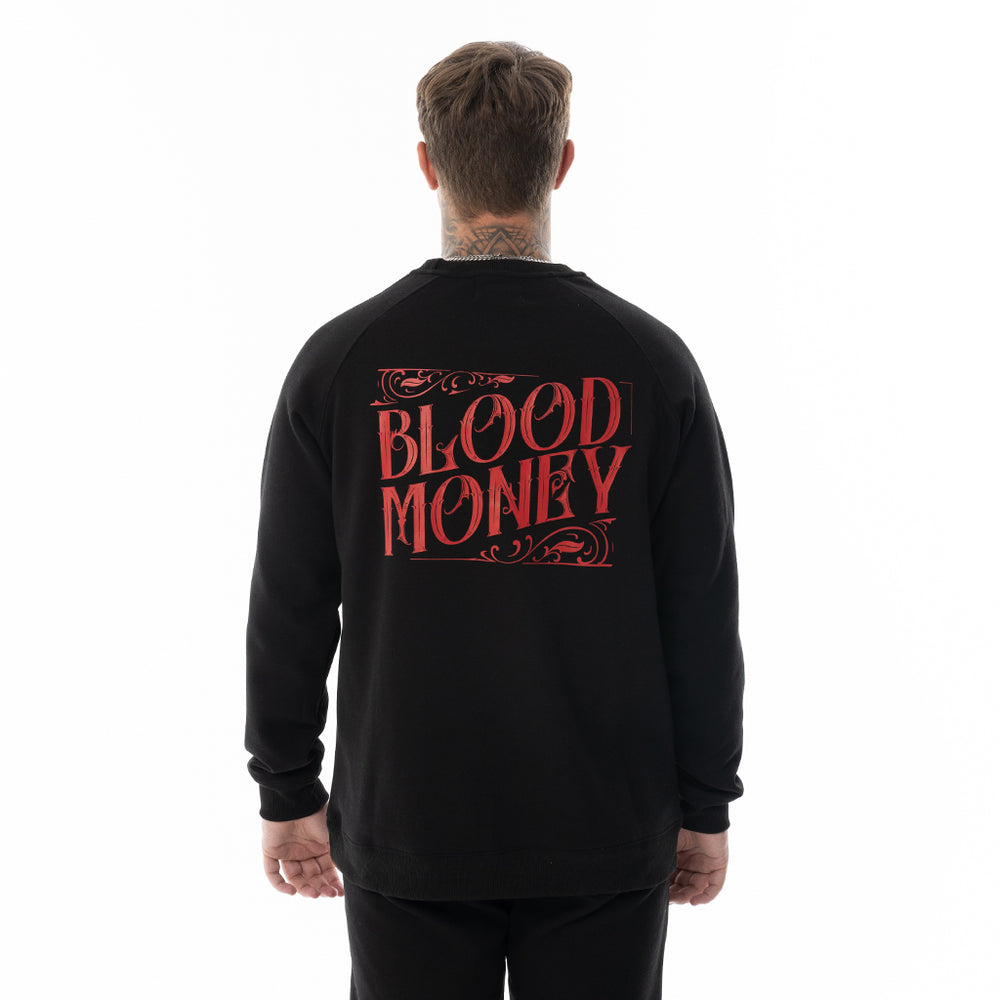 Load image into Gallery viewer, BLACK BLOOD MONEY CREW NECK
