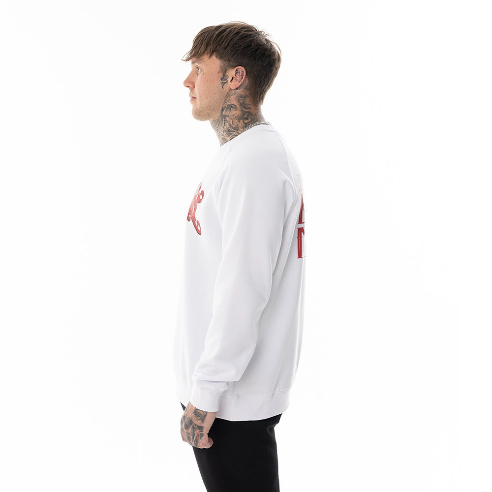 Load image into Gallery viewer, WHITE BLOOD MONEY CREW NECK
