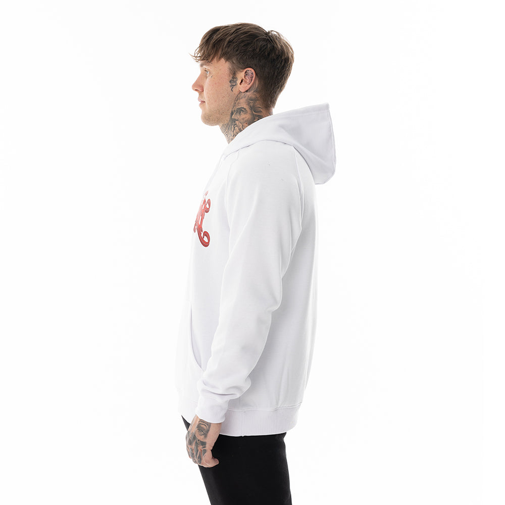 Load image into Gallery viewer, WHITE BLOOD MONEY HOODIE
