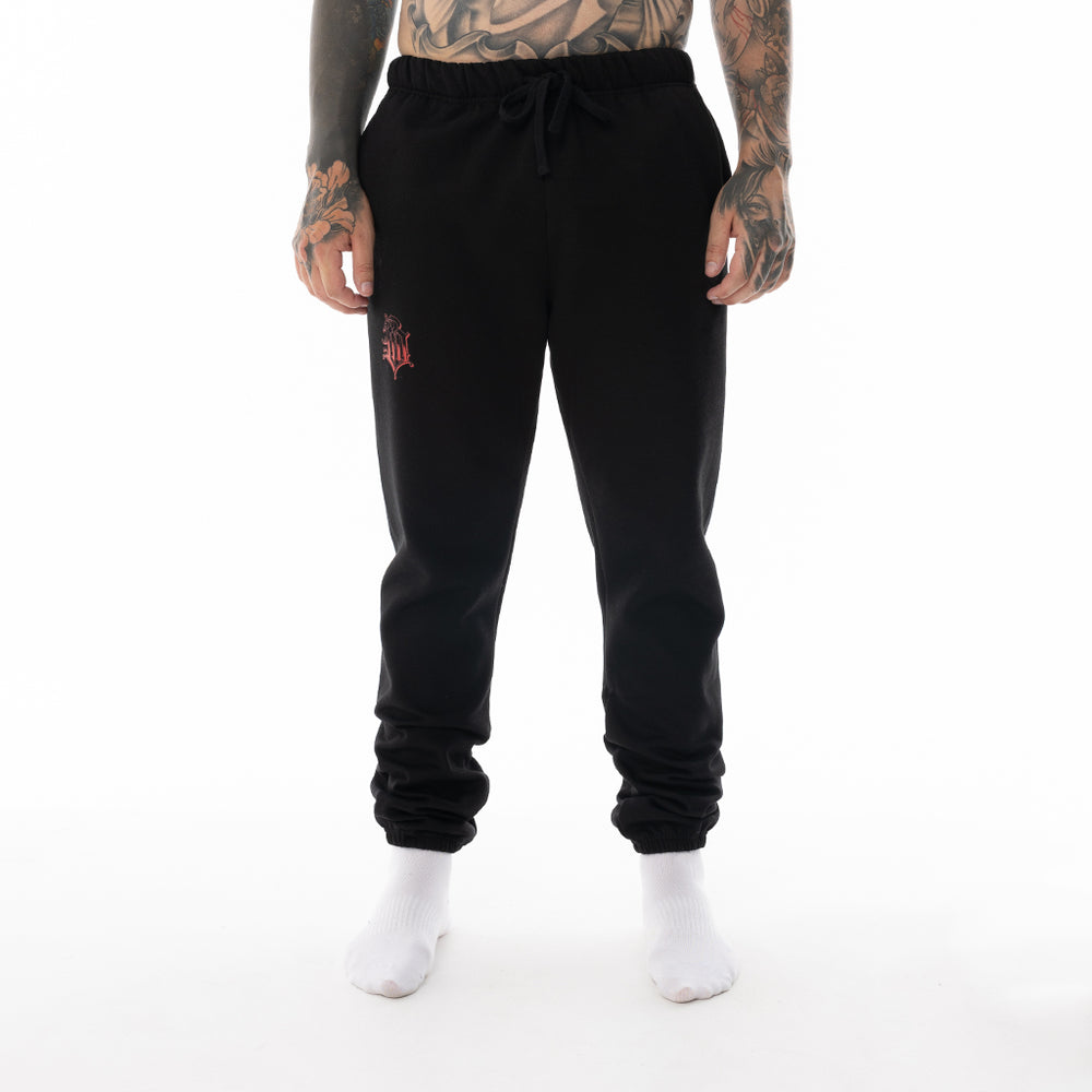 Load image into Gallery viewer, BLACK BLOOD MONEY TRACK PANTS
