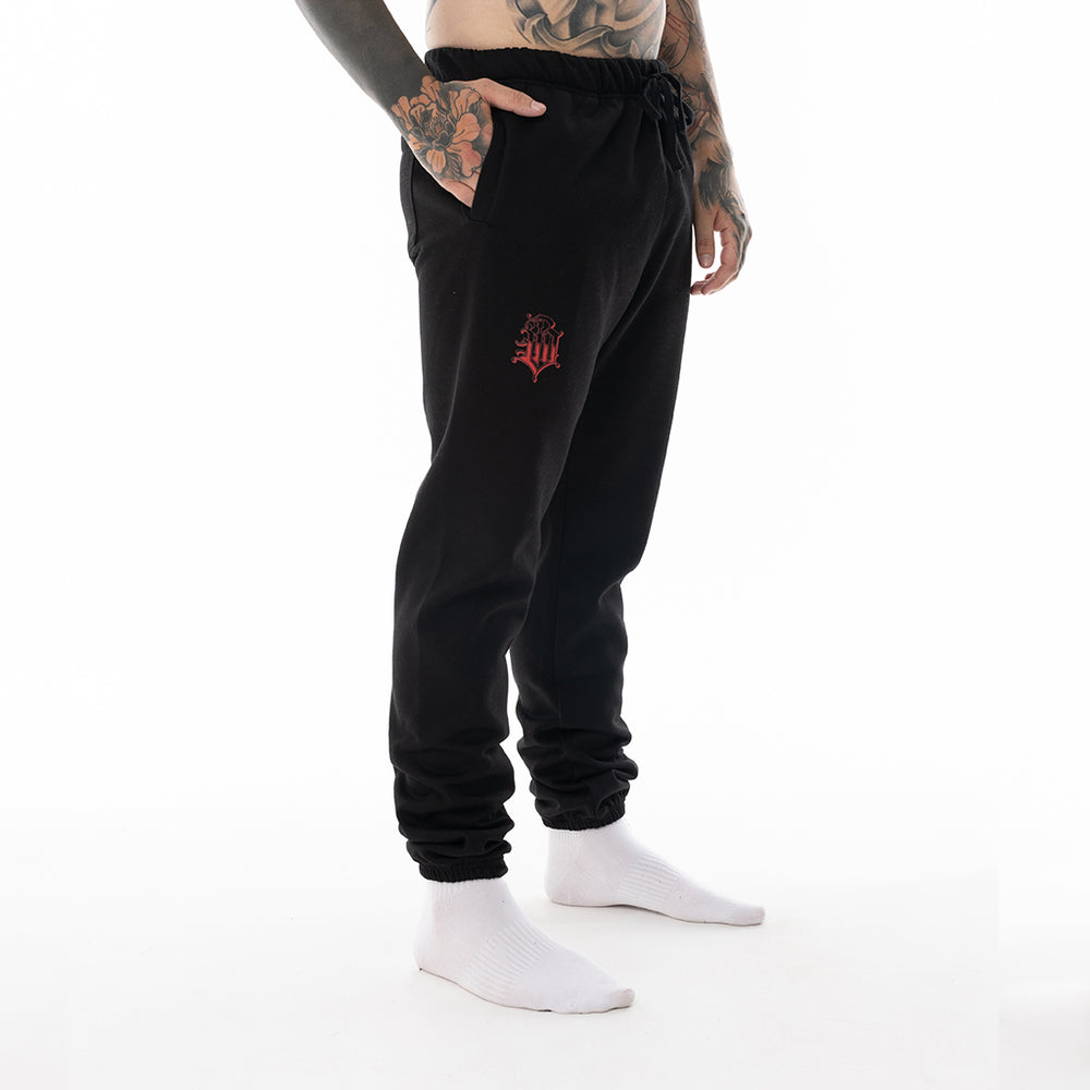 Load image into Gallery viewer, BLACK BLOOD MONEY TRACK PANTS
